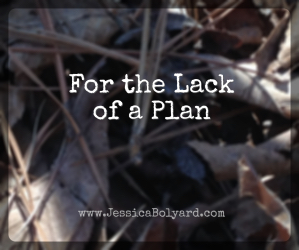 For the Lack of a Plan